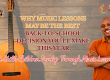 Promotional banner with a guitar on the left and a smiling instructor on the right, advertising back-to-school music lessons on a wood background.